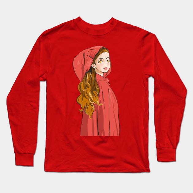 Little Red hiding hood manga Long Sleeve T-Shirt by Mimie20